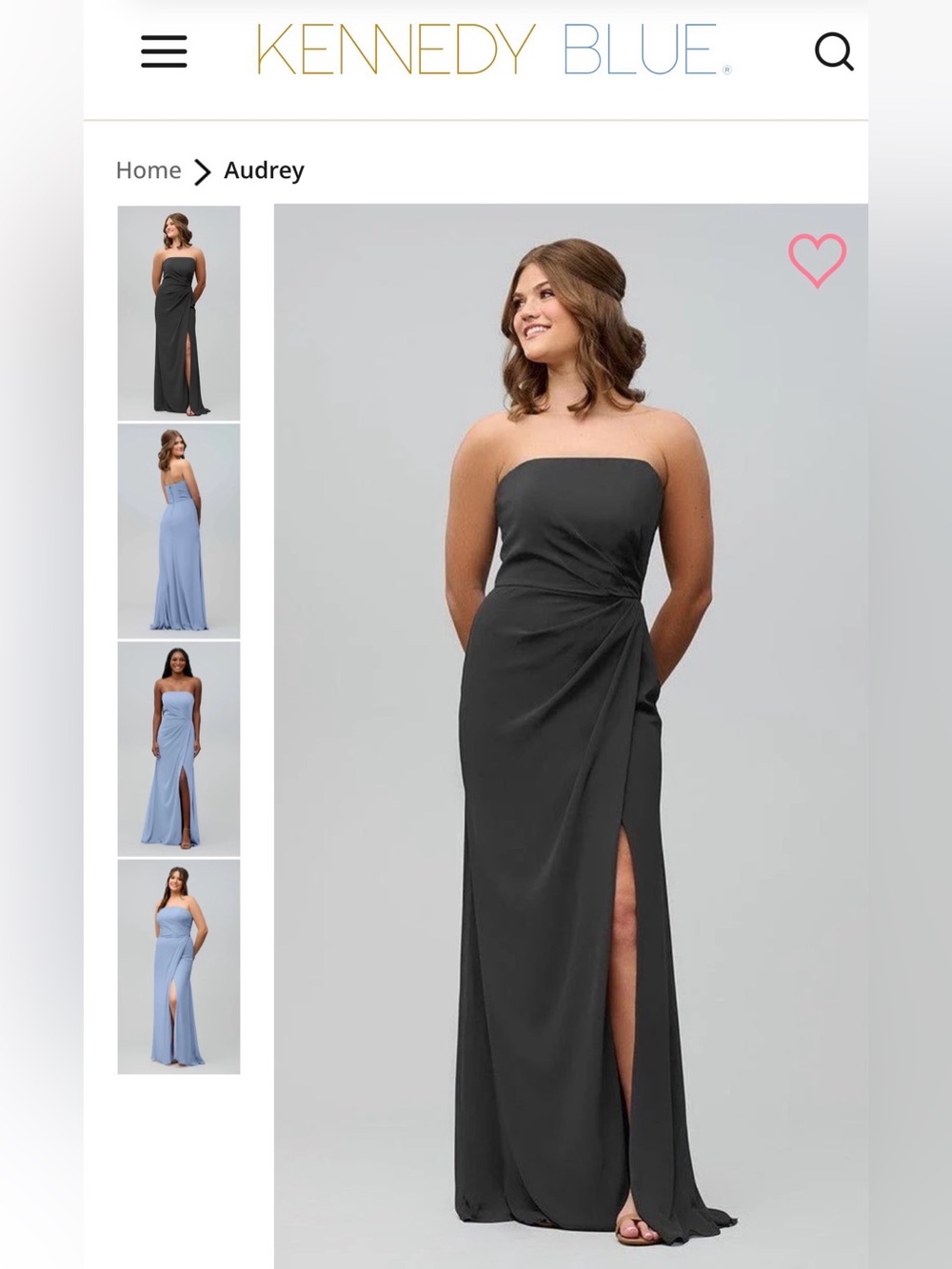 Kennedy Blue Audrey Dress In Charcoal